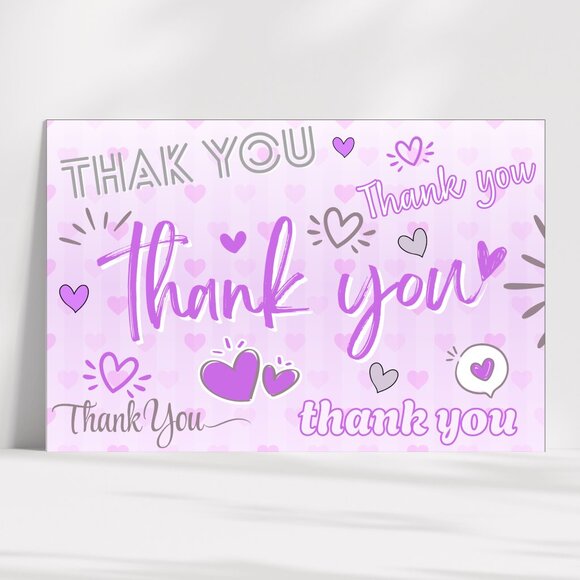 60 Poshmark Shopping Thank You Cards 4 x 2.8 - Picture 3 of 7